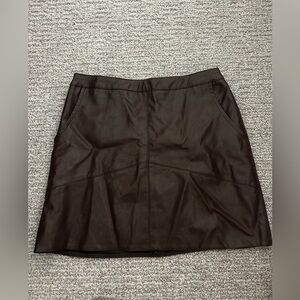 Francesca’s brown leather mini skirt size XS.
